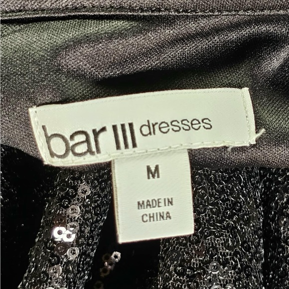 NWT BAR III SEQUINED SQUARE NECK COCKTAIL AND PARTY DRESS - M - Picture 10 of 11